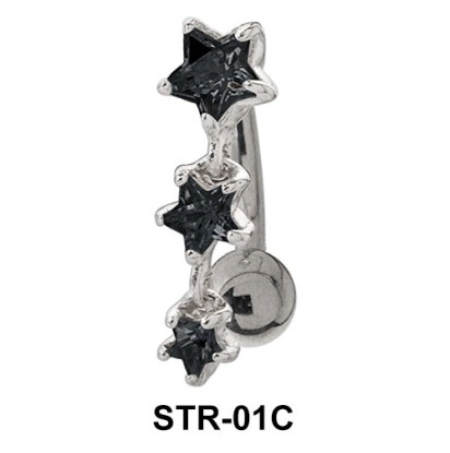 Multi Stone Starry Belly Rings STR-01c