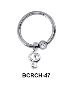 Music Note Closure Rings Charms BCRCH-47