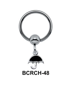 Umbrella Closure Rings Charms BCRCH-48