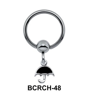 Umbrella Closure Rings Charms BCRCH-48