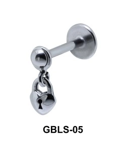Lock in Heart External Dangling Ear Piercing GBLS-05