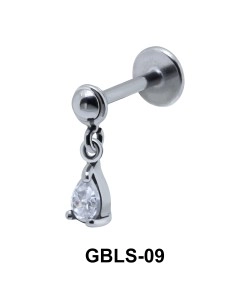 Pear Prong Set Stone External Dangling Ear Piercing GBLS-09