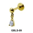 Pear Prong Set Stone External Dangling Ear Piercing GBLS-09