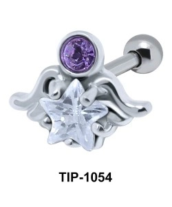 Wavy with Star Shaped Ear Piercing with Star TIP-1054 