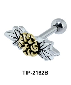 Gold Flower Helix Ear Piercing Leave TIP-2162B