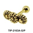 Triple Flower Helix Ear Piercing Leave TIP-2163A