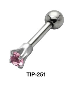Pink Stone Helix Ear Piercing TIP-251