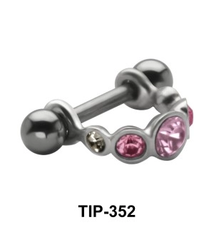 Multistoned Upper Ear Cartilage Mini Shields TIP-352