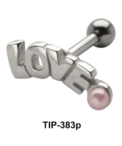 LOVE Pearl Helix Ear Piercing TIP-383p