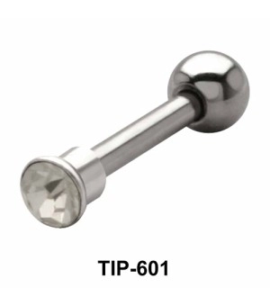 Bezel Set Stone Helix Piercing TIP-601