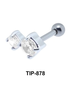 Dual Stone Upper Ear Piercing TIP-878