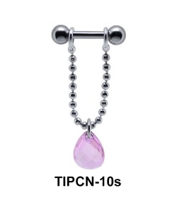 Pear Shaped Pink Stone Upper Ear Piercing TIPCN-10s