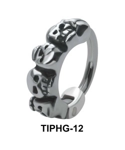 Skull Shaped Upper Ear Design Rings TIPHG-12