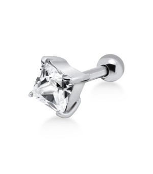 Square Stone Helix Ear Piercing TIP-153