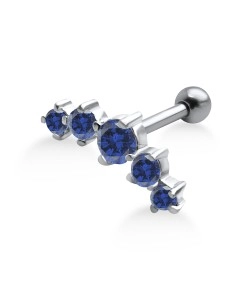Sapphire Stones Helix Ear Piercing TIP-252-SA