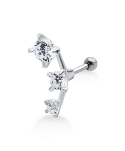 Pink Stones Helix Ear Piercing TIP-254