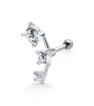 Pink Stones Helix Ear Piercing TIP-254
