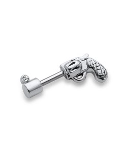 Stone Set Pistol Helix Piercing TIP-307