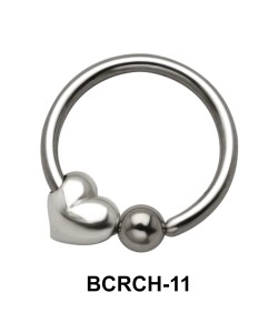 Heart Closure Rings Charms BCRCH-11