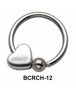 Heart Closure Rings Charms BCRCH-12