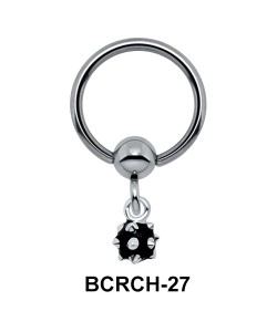 Solid Boulder Closure Ring Charms BCRCH-27