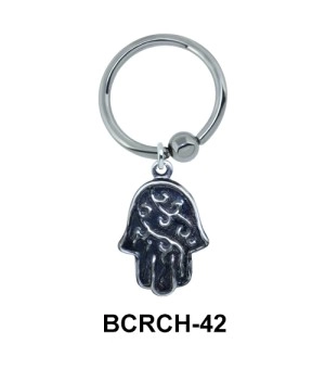 Hamsa Hand Closure Rings Charm BCRCH-42