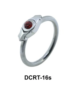 Stone Set Hinge Belly Piercing Ring DCRT-16s