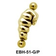 Folded Fingers Eyebrow Piercing EBH-51