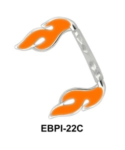 Red Flame Eyebrow Parallel Push-In EBPI-22c