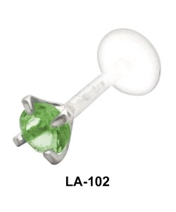 Prong Set Gemstone Labrets Push-in LA-102