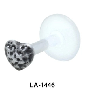 Heart Shaped Silver Face Piercing LA-1446