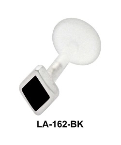 Enameled Diamond Shaped Labret Silver LA-162