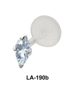 Prong Set Marquise Stone labrets Push-in LA-190b