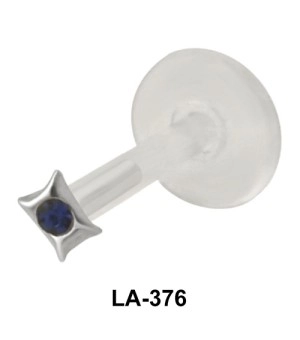 Gemstone Square Shaped Labrets Push-in LA-376