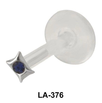 Gemstone Square Shaped Labrets Push-in LA-376