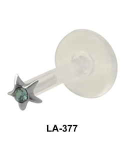 Gemstone Set Star Shaped Labrets Push-in LA-377