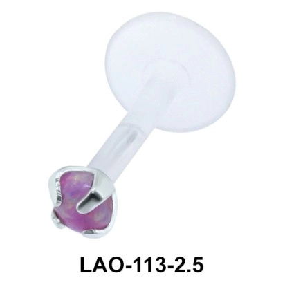 Stone Set Labret Piercing LAO-113-2.5