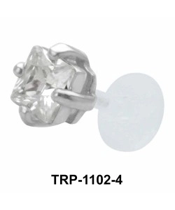 Diamond Stone Tragus Piercing TRP-1102-4