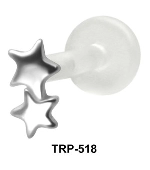 Double Star Shaped Tragus Piercing TRP-518