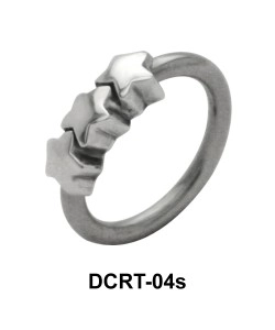 Triple Star Belly Piercing Ring DCRT-04s