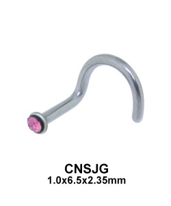 Rhinestone Surgical Steel Nose Stud CNSJG