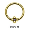 Stone Set Flower Closure Rings Mini Attachments SSBC-15