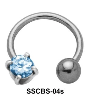 Round CZ Circular Barbells SSCBS-04s