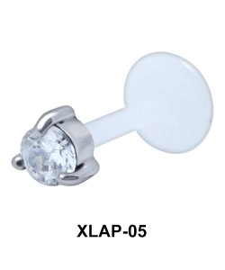 Round CZ External Labrets Piercing XLAP-05