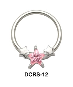 Stars Nipple Piercing Closure Ring DCRS-12