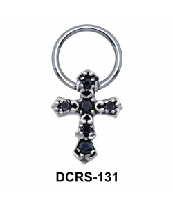 Designer Cross Nipple Piercing Closure Ring DCRS-131