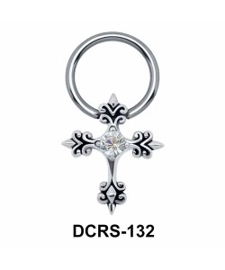 Innovative Cross Nipple Piercing Closure Ring DCRS-132