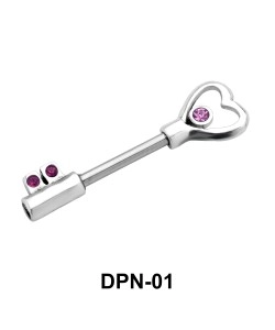 Heart Lock Double Nipple Piercing DPN-01