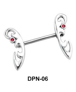 Broken Wings Double Nipple Piercing DPN-06