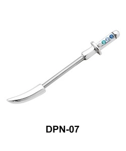 Knife Shaped Double Nipple Piercing DPN-07